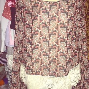 Rue 21 colorful lace blouse